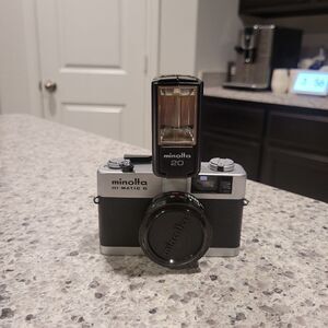 Bundle Minolta Hi-Matic G 35mm Compact Rangefinder Film Camera Rokkor 1:2.8 38mm